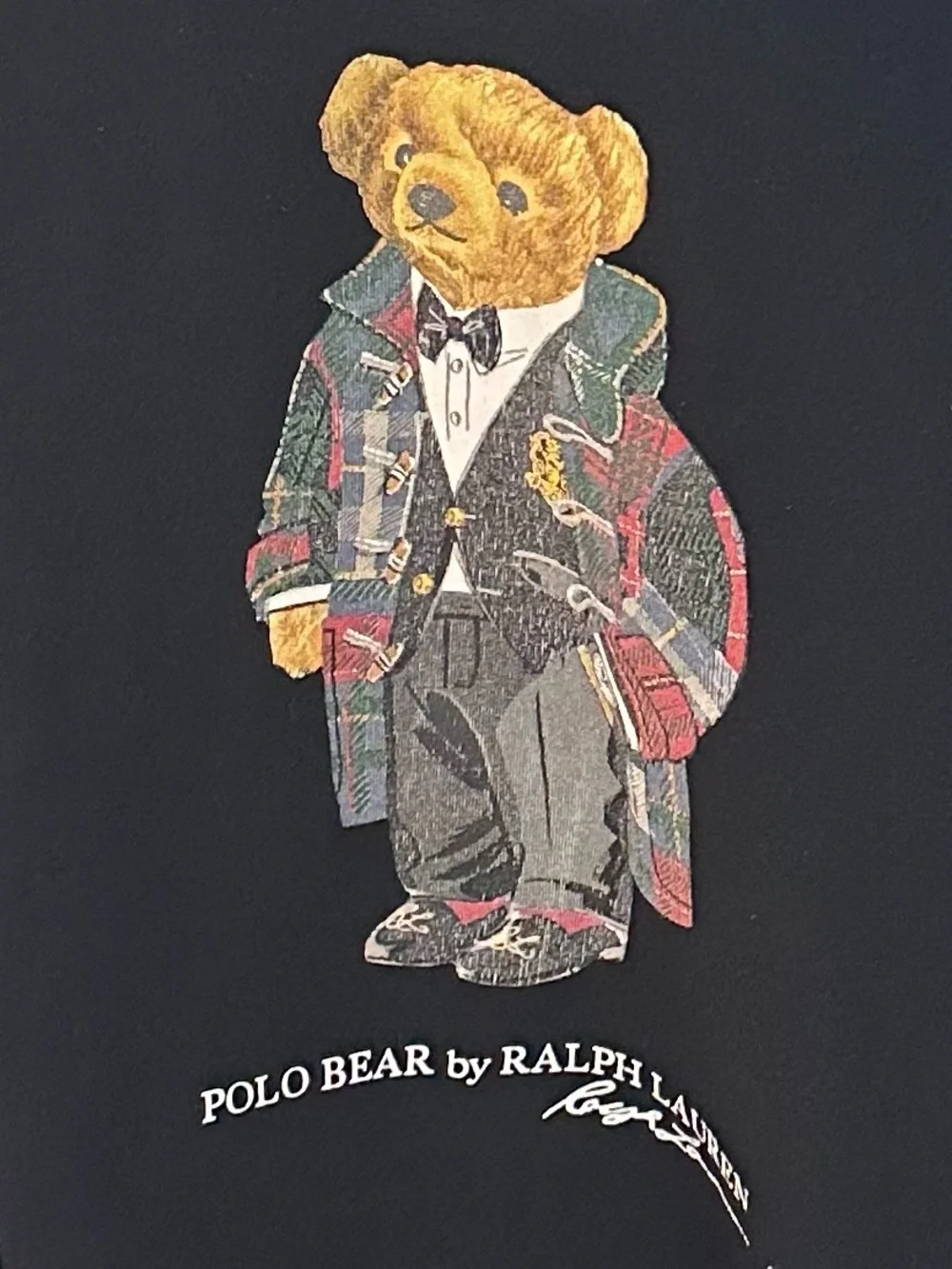 Polo Ralph Lauren Polo Bear Men’s Black Long Sleeve Hoodie Tee Size Large